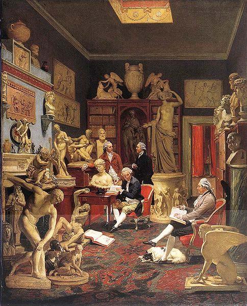 Johann Zoffany Charles Towneley and friends in his library,